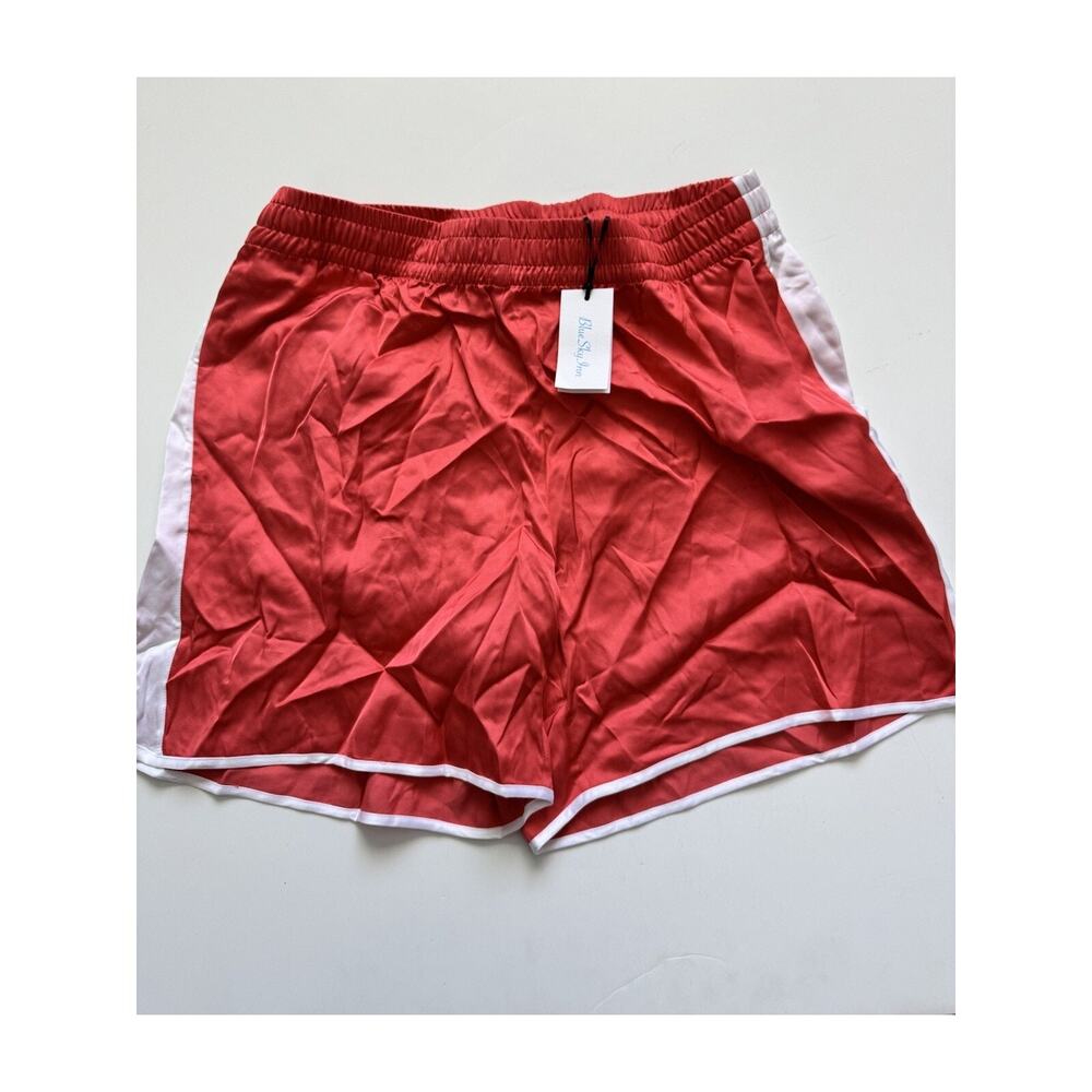 BLUE SKY INN Waiter elasticated-waistband shorts In Coral 100% Viscose XL NWT!!